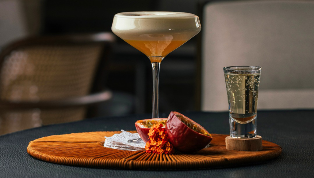 Cocktail apéritif servi au restaurant MB Marrakech