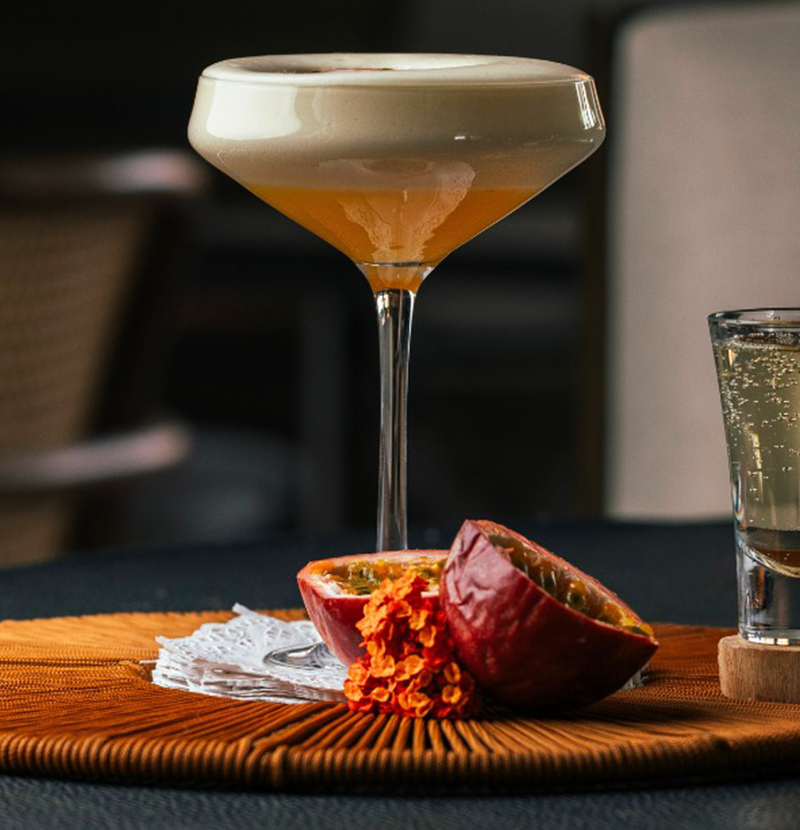 Cocktail apéritif servi au restaurant MB Marrakech