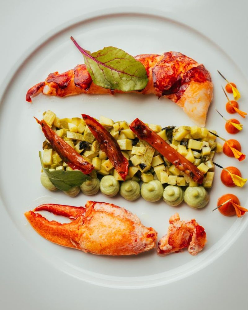 Homard, courgettes et condiments — Restaurant MB Marrakech
